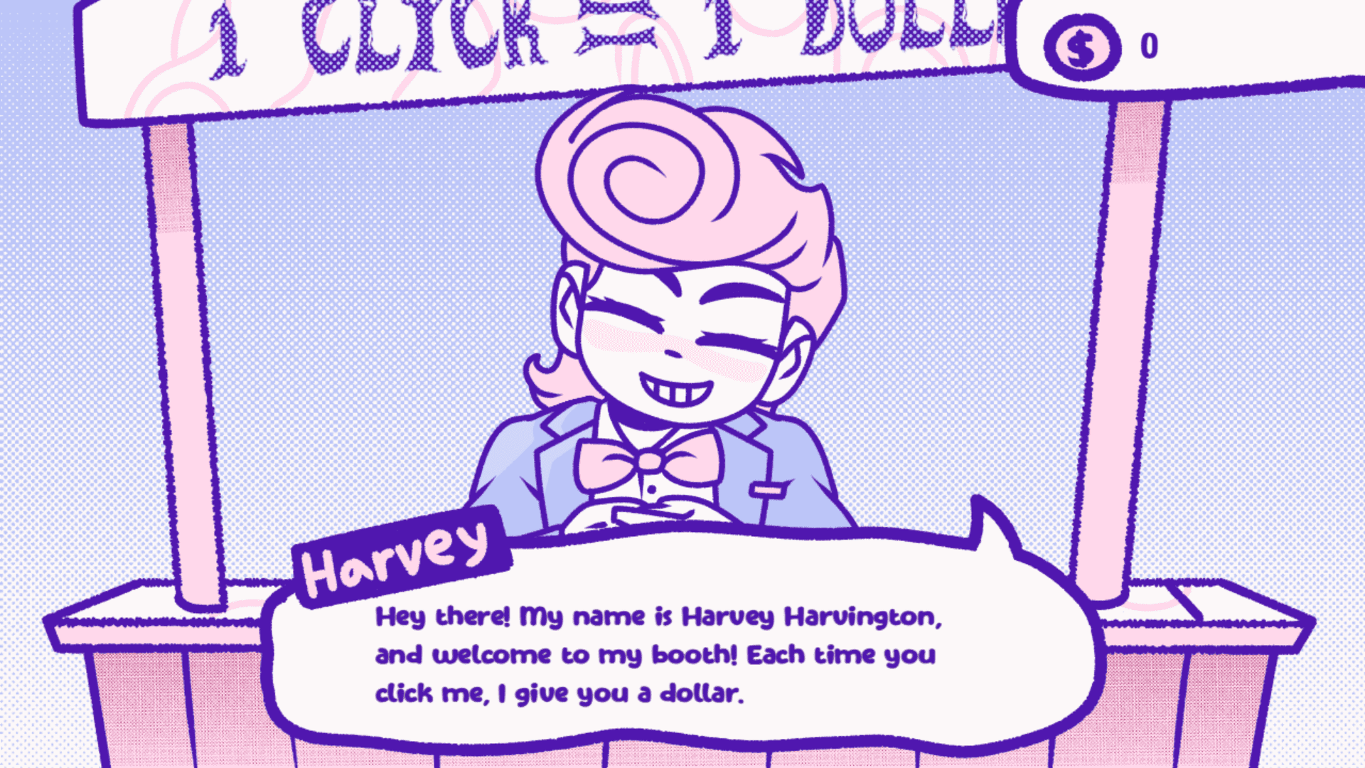 BloodMoney gameplay: Harvey being tickled with feather, coins appearing
